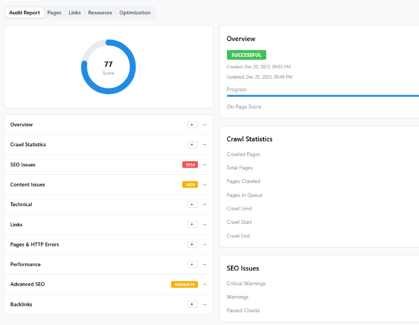 Connect keywords to landing pages